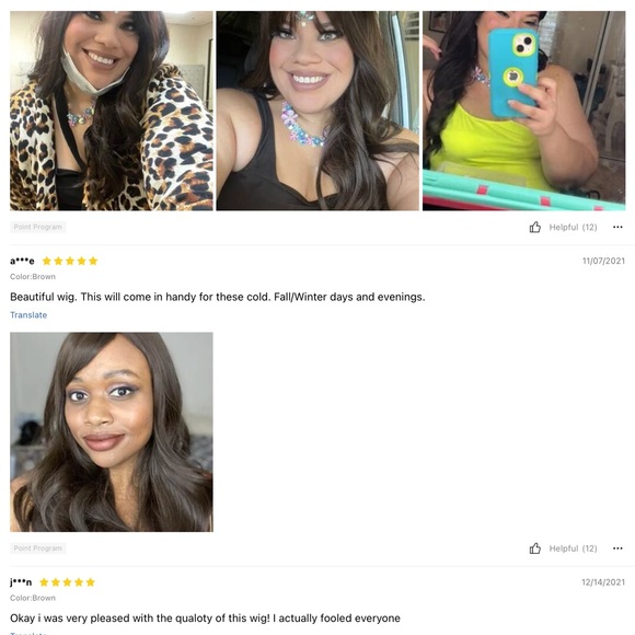 Wig with bangs dark brown/black - Picture 8 of 8